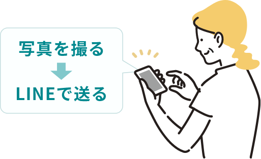 写真を撮る→LINEで送る