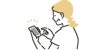 写真を撮って送るのイメージイラスト